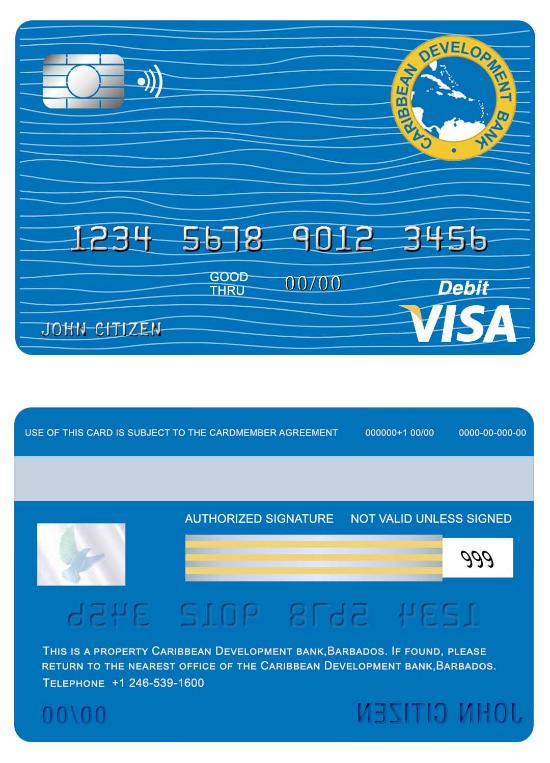 Barbados Caribbean Development bank visa card